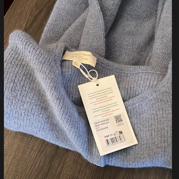 Sezane- Gaspard Cardigan- Vintage Blue- Large - Picture 4 of 9